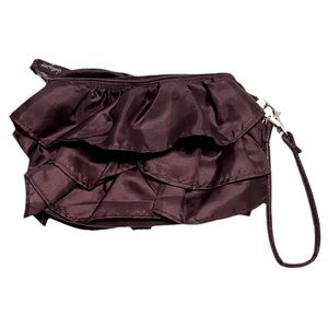 Ruffle Zipper Pouch, Purple, Thirty One